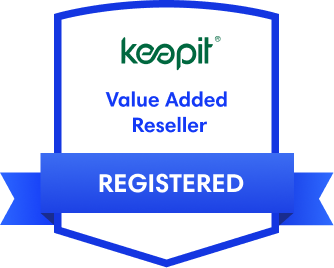 Badge officiel Keepit Registered Value Added Reseller de MOZAYK