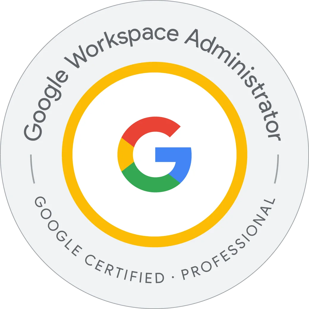 Badge officiel Google Workspace Administrator — Google Certified Professional